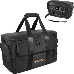 SLINGER Storage Protective Bag for DJI Power 1000 Portable Power Station, Black